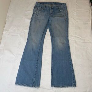 VTG American Eagle Hipster Skinny Flare Low Rise 6R Y2K Jeans